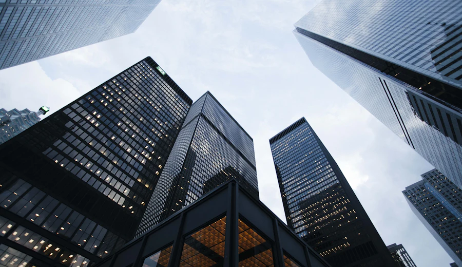 A downtown commercial real estate brokerage office