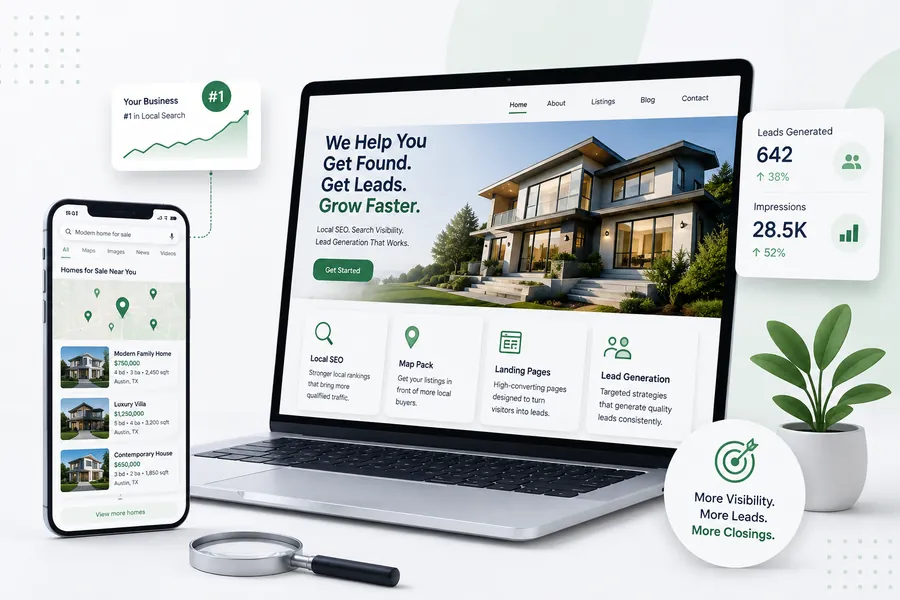 Local search results, map pack and lead analytics