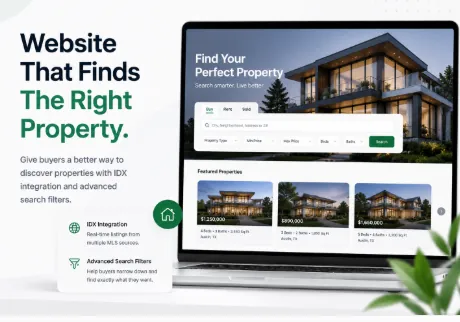Property search with map, filters and listing results