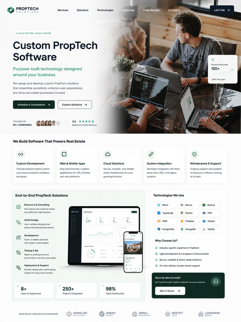 Custom PropTech software build